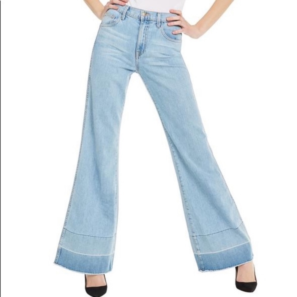 NWT Wildfox Shields Raw Hem Flare Leg Jeans
